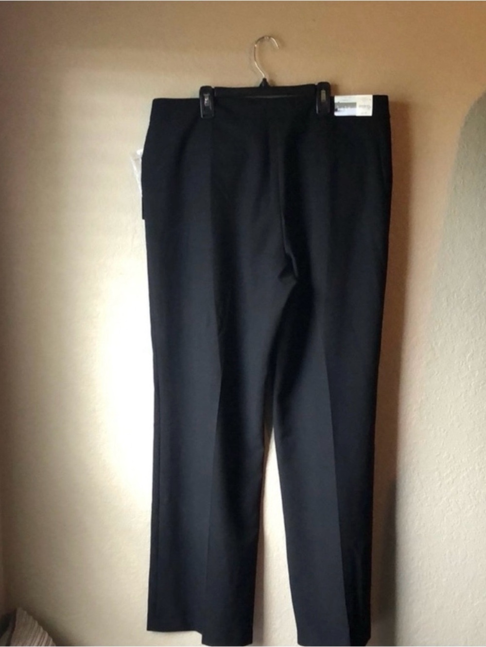 New Nicole Miller Pants Women’s Black Straight Leg Trouser Business Casual Sz 16 - Picture 2 of 9